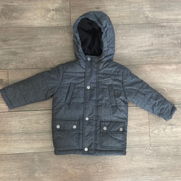 Boys Gray Puffer Coat - Picture 1 of 5